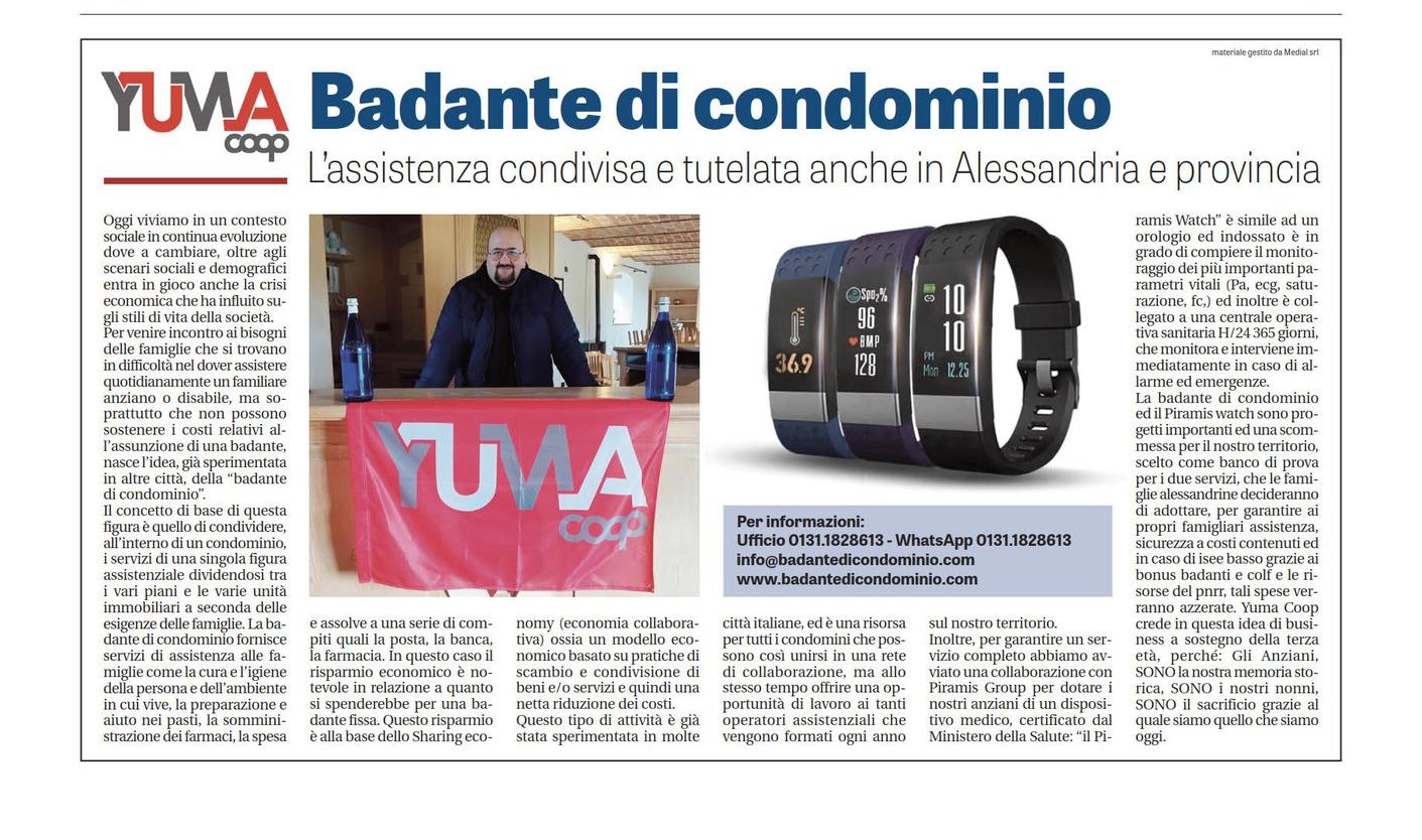 Badante di condominio: l'assistenza condivisa arriva ad Alessandria