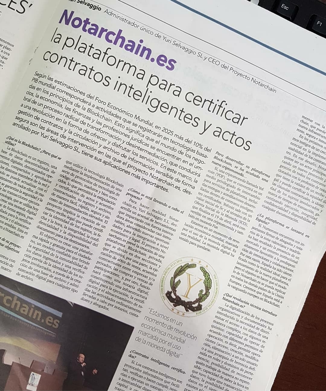 Notarchain.es, la plataforma para certificar contratos inteligentes